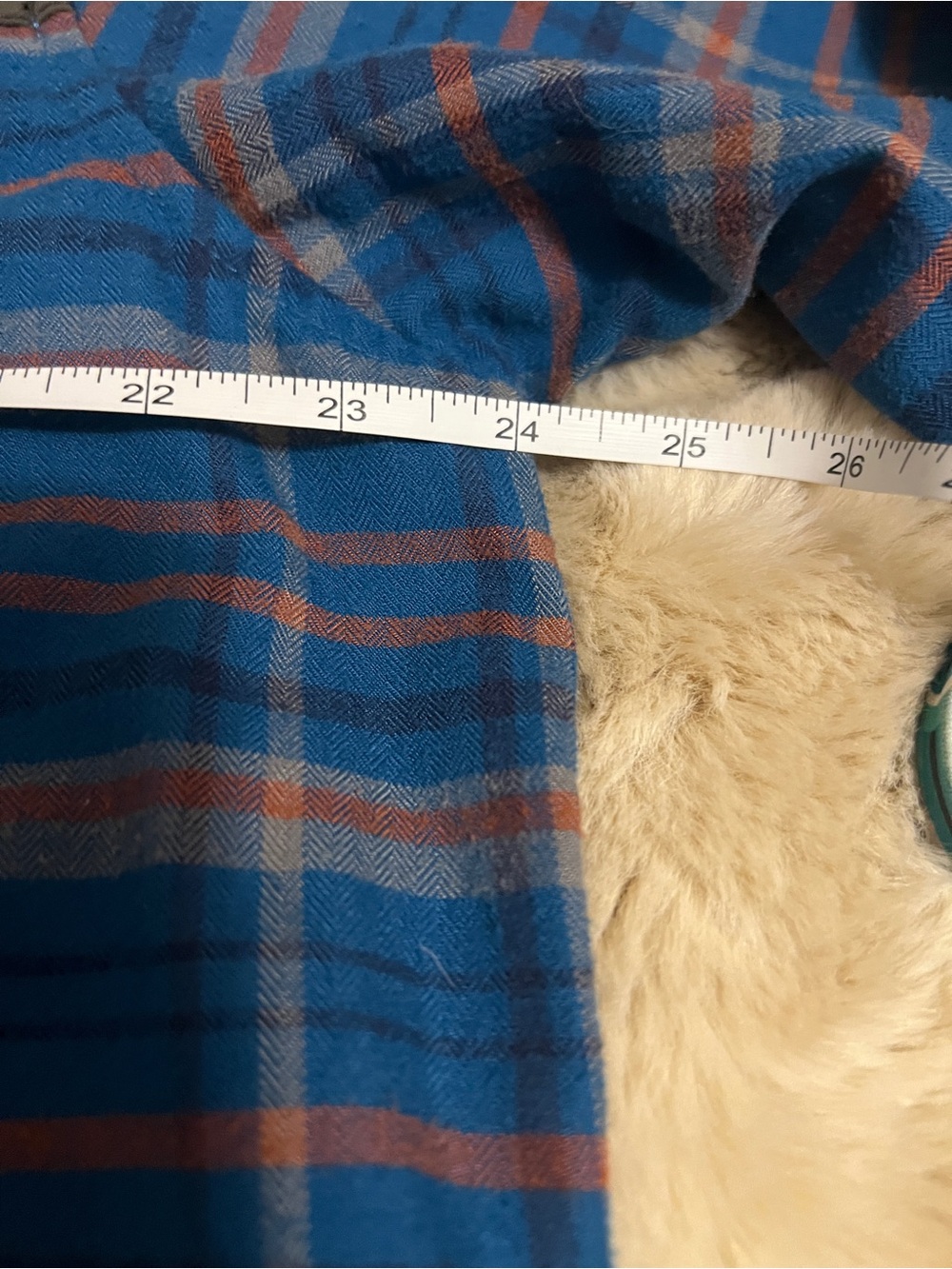 REI Blue and Rust Plaid Button-Down Shirt with Black Yoke - Picture 4 of 11